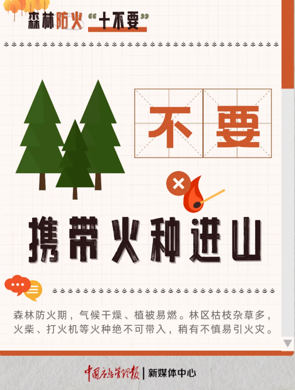 森林防火安全提示